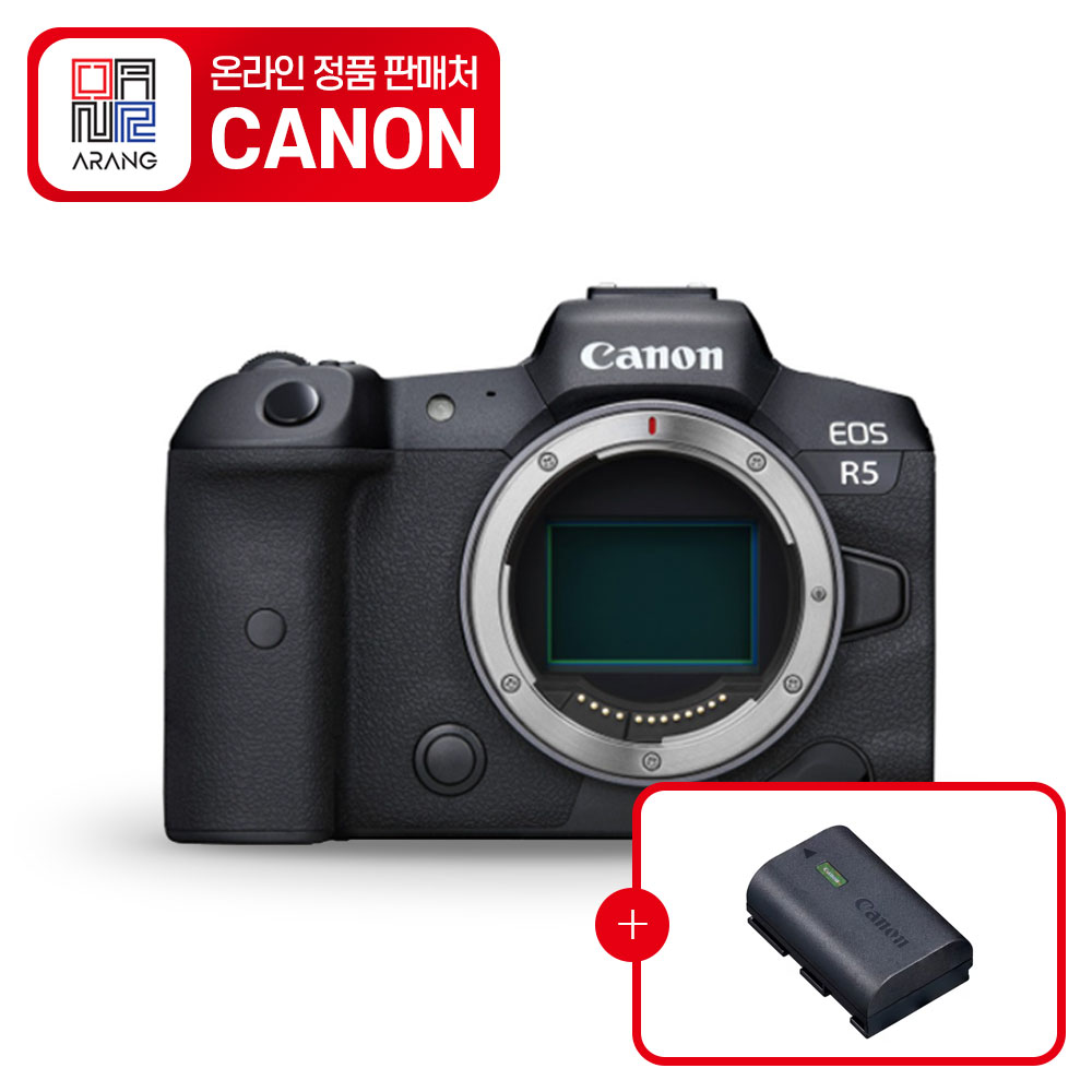 [캐논정품판매처] 캐논 EOS R5 미러리스 카메라+LP-E6NH 배터리+가이드북 증정